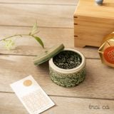  Men Trăng 04G (Bánh) - Hũ trà Trăng Bồng gốm Tú Trần 