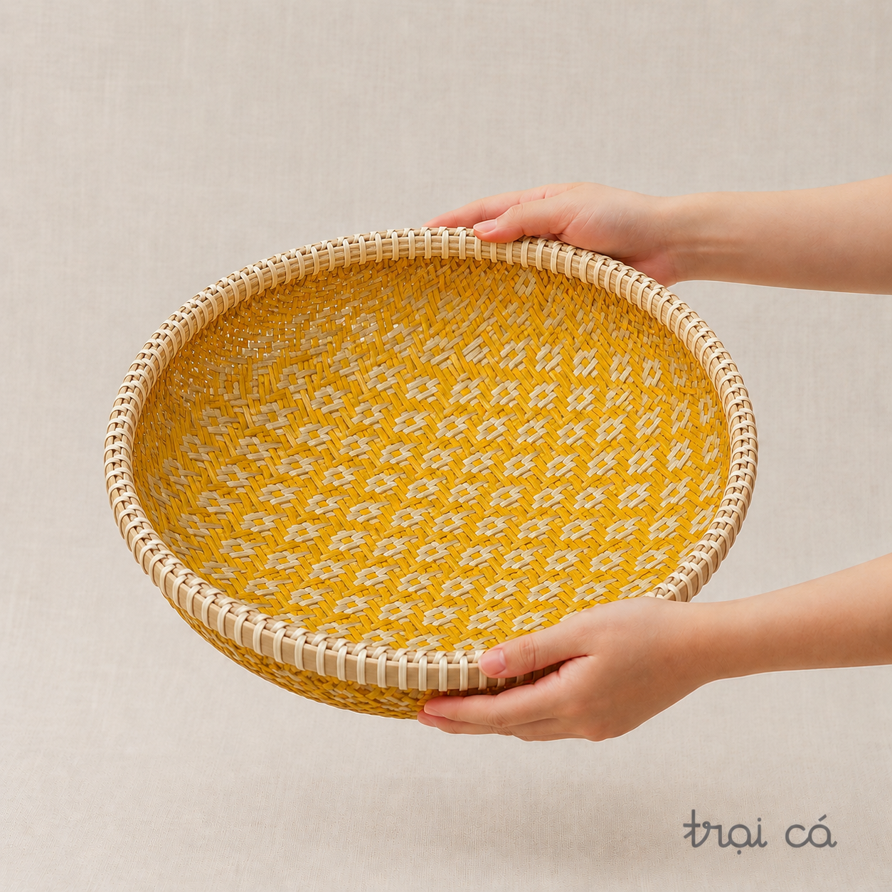  Rổ Tròn Tre Bao La Đan Chặt 