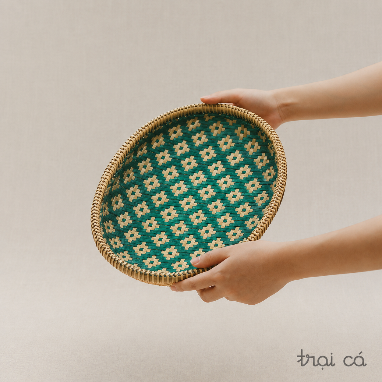  Rổ oval tre đan chặt - Bao La 