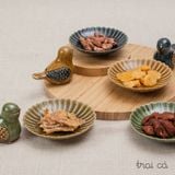  Men Trăng 03G (Bánh) - Đĩa cánh cúc gốm Hiên Vân 