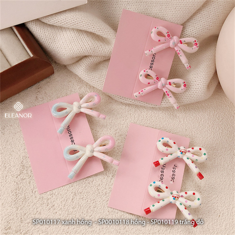  Kẹp tóc - SP010119 trắng đỏ 