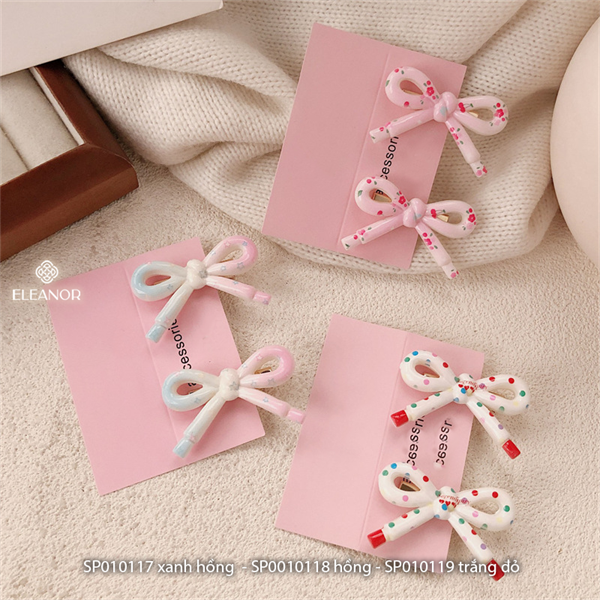  Kẹp tóc - SP010119 trắng đỏ 