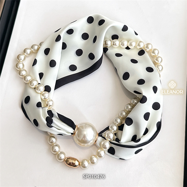  Khăn quàng cổ - SP010476 chấm bi ngọc trai 