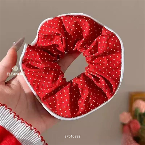  Cột tóc - SP010998 chấm bi viền trắng 