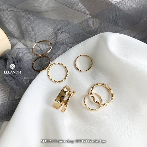  Set nhẫn 7 chiếc - SP012111 màu vàng 