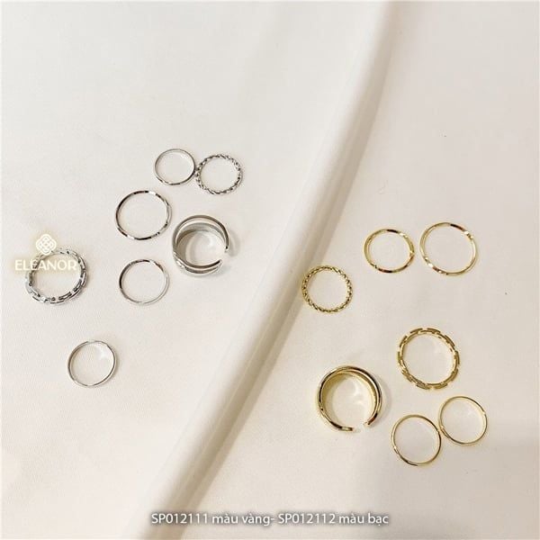  Set nhẫn 7 chiếc - SP012112 màu bạc 