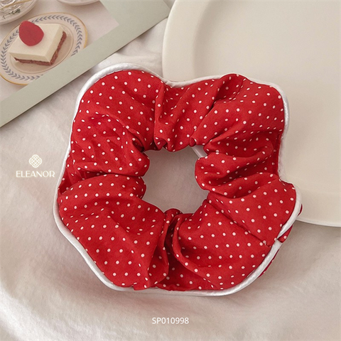  Cột tóc - SP010998 chấm bi viền trắng 