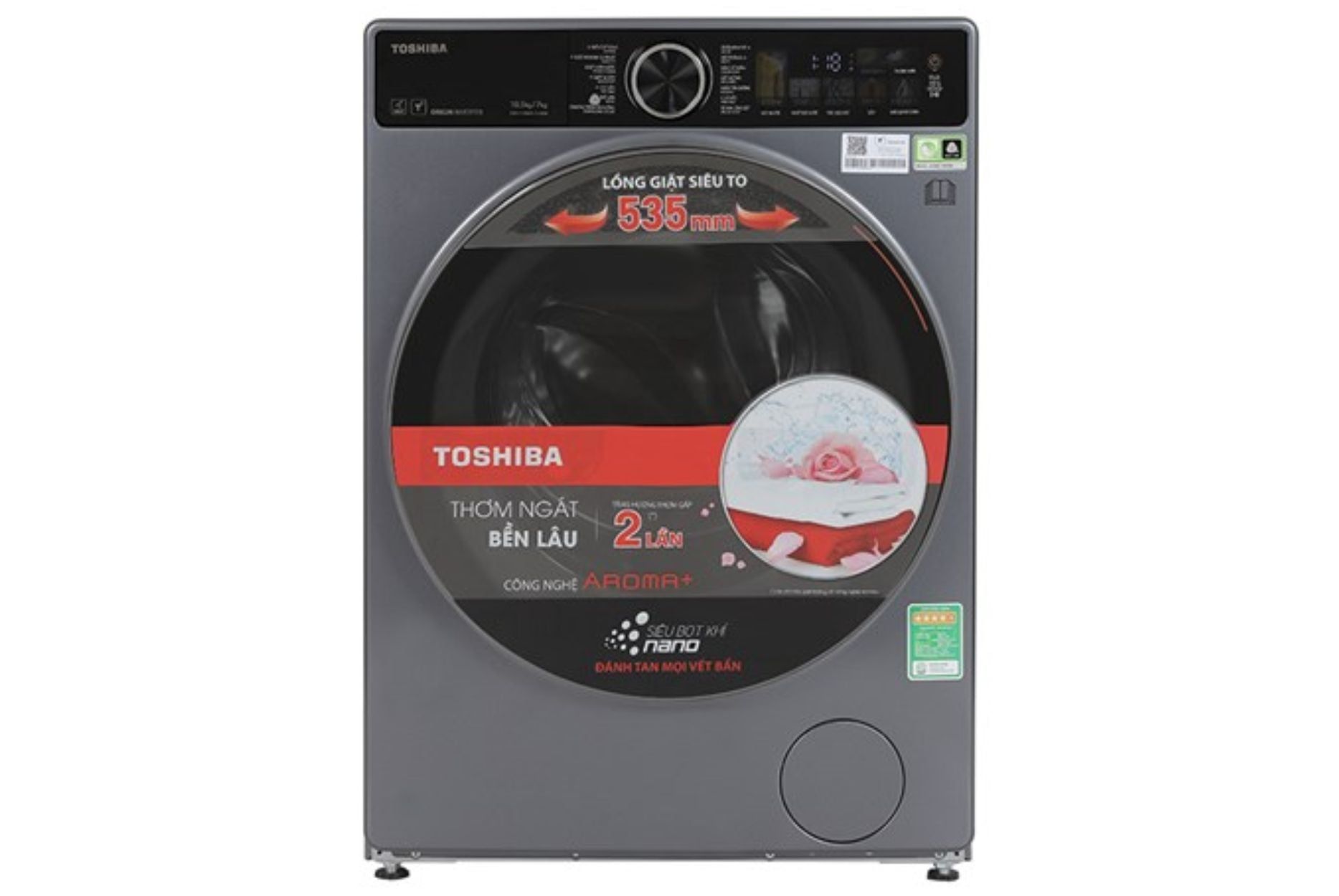 Máy giặt sấy Toshiba Inverter 13 kg - 8 kg TWD-T25BZP140MWV(MG)