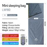 Túi ngủ mini siêu nhẹ LW180 Naturehike NH21MSD09
