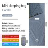 Túi ngủ mini siêu nhẹ LW180 Naturehike NH21MSD09