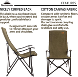 Ghế xếp dã ngoại lưng cao Campingmoon F-1001C