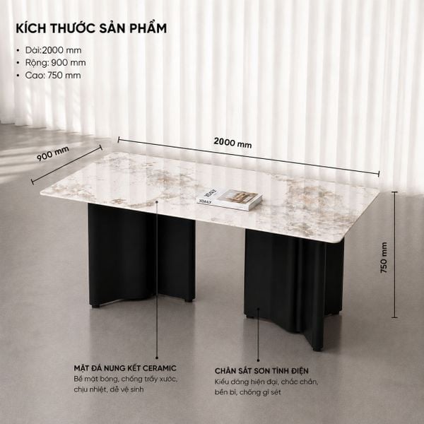 Bàn ăn Xdaily - LOU dining table