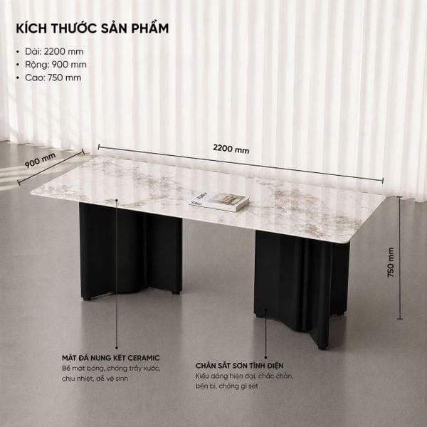 Bàn ăn Xdaily - LOU dining table