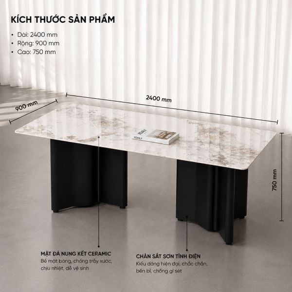 Bàn ăn Xdaily - LOU dining table