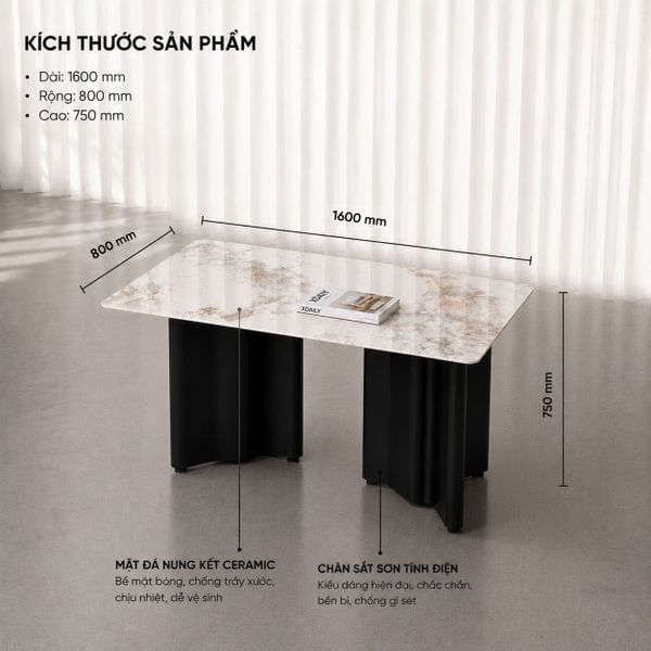Bàn ăn Xdaily - LOU dining table