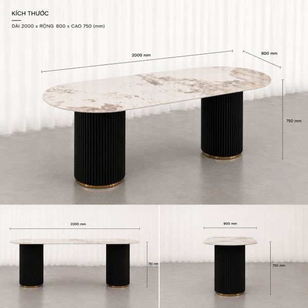 Bàn ăn XDAILY - Moon dining table
