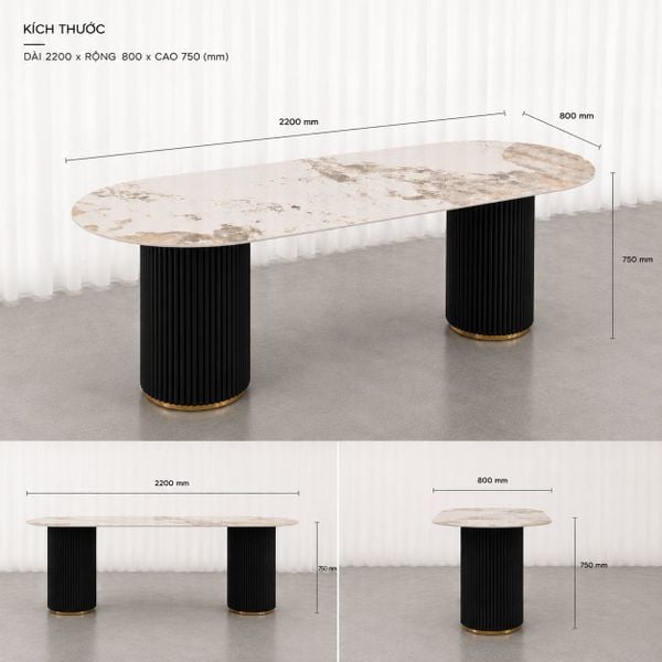 Bàn ăn XDAILY - Moon dining table