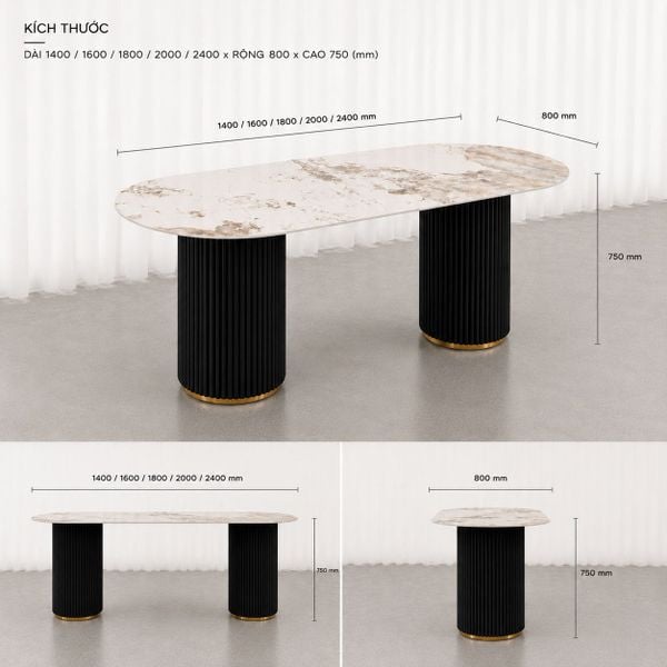 Bàn ăn XDAILY - Moon dining table