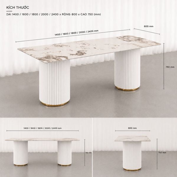 Bàn ăn XDAILY - Moon dining table