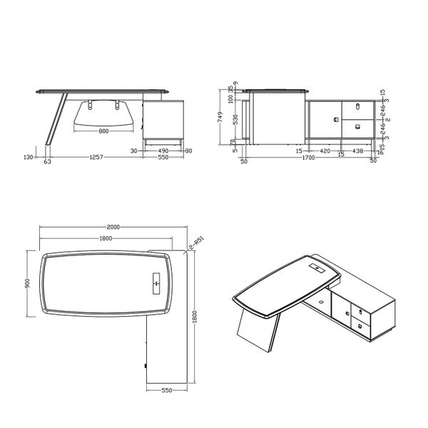 Bàn lãnh đạo | Bàn làm việc giám đốc XDAILY | TANKE
