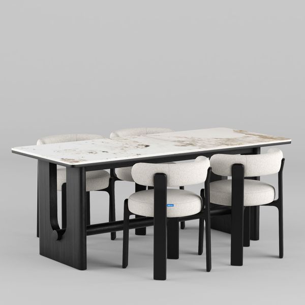 Bộ bàn ghế ăn XDAILY | BRETON table & Granite chair