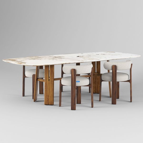 Bộ bàn ghế ăn | Granite chair & DOU table