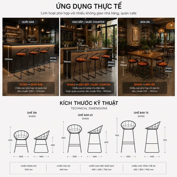Ghế Seg bar