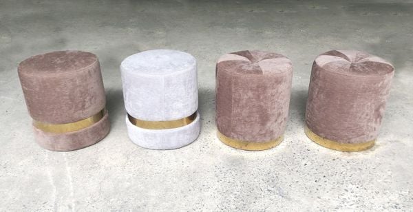 Đôn tròn trơn chân inox mạ PVD