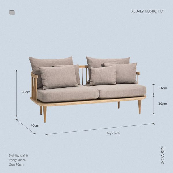 Sofa gỗ XDAILY - Rustic Fly