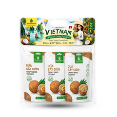 COMBO DỪA SẤY GIÒN 6 TÚI (MUA 5 TẶNG 1) | 6-PACK CRISPY COCONUT COMBO | BUY 5 GET 1 FREE