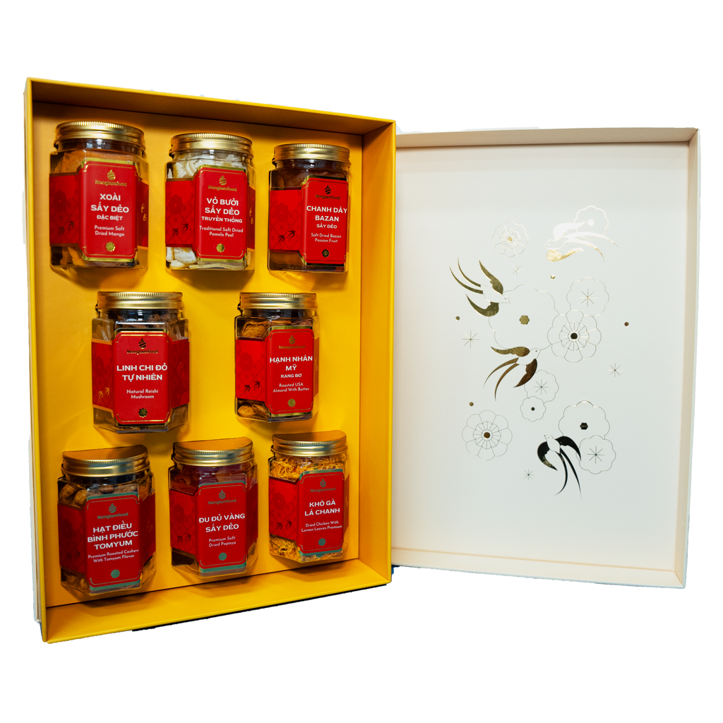 Bộ quà tết 2026 - HẠNH PHÚC 01 | Set Quà Tết Nonglamfood | Vẹn Nguyên Hương Tết – Gắn Kết Yêu Thương