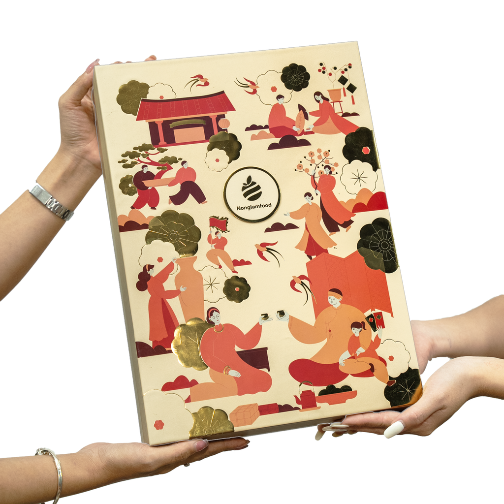 Bộ quà tết 2026 - HẠNH PHÚC 01 | Set Quà Tết Nonglamfood | Vẹn Nguyên Hương Tết – Gắn Kết Yêu Thương