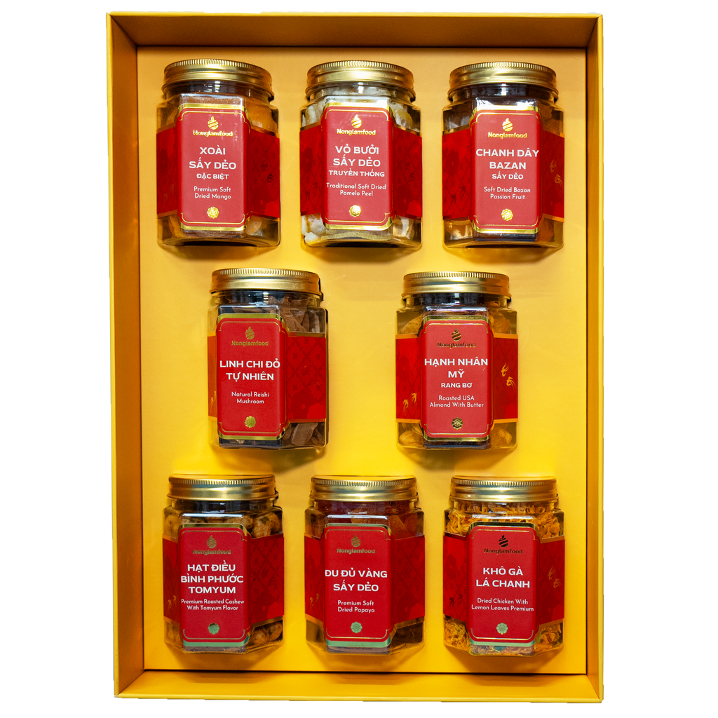 Bộ quà tết 2026 - HẠNH PHÚC 01 | Set Quà Tết Nonglamfood | Vẹn Nguyên Hương Tết – Gắn Kết Yêu Thương
