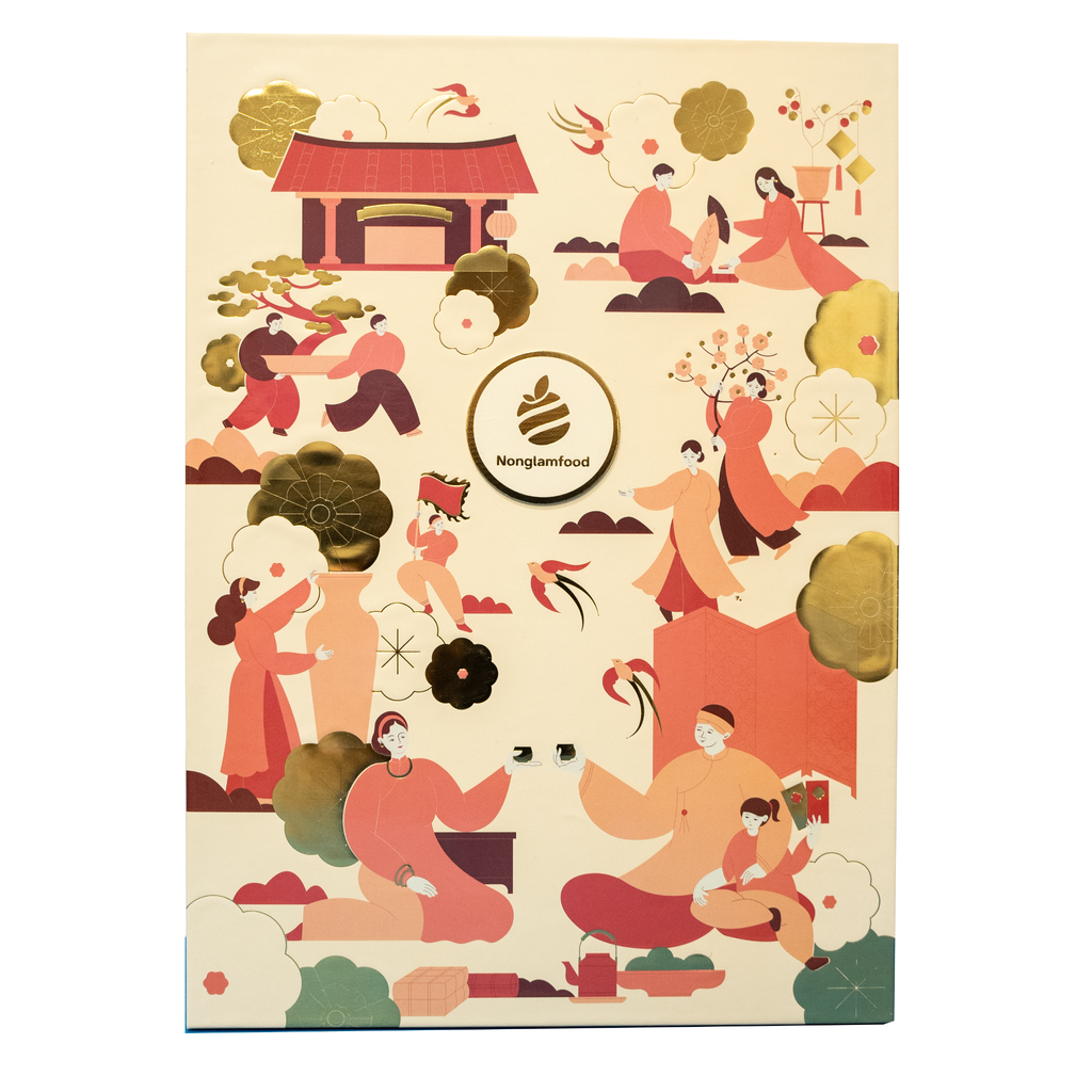 Bộ quà tết 2026 - HẠNH PHÚC 01 | Set Quà Tết Nonglamfood | Vẹn Nguyên Hương Tết – Gắn Kết Yêu Thương