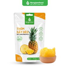 THƠM SẤY DẺO | TÚI 100G | SOFT DRIED PINEAPPLE | HEALTHY SNACK