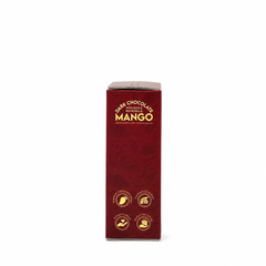 XOÀI NHÚNG SÔ CÔ LA ĐEN PHỦ HẠT VÀ HOA ATISO HỘP 120G | DARK CHOCOLATE DIPPED MANGO WITH NUTS & RED ROSELLE | TROPICAL FRUIT