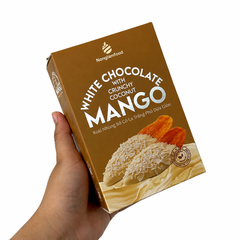 XOÀI NHÚNG SÔ CÔ LA TRẮNG PHỦ DỪA GIÒN HỘP 120G | WHITE CHOCOLATE DIPPED MANGO WITH CRUNCHY COCONUT | TROPICAL FRUIT