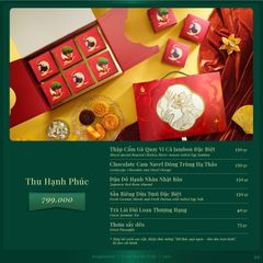 BÁNH TRUNG THU HẠNH PHÚC - HỘP 4 BÁNH + 1 TRÁI CÂY + 1 TRÀ