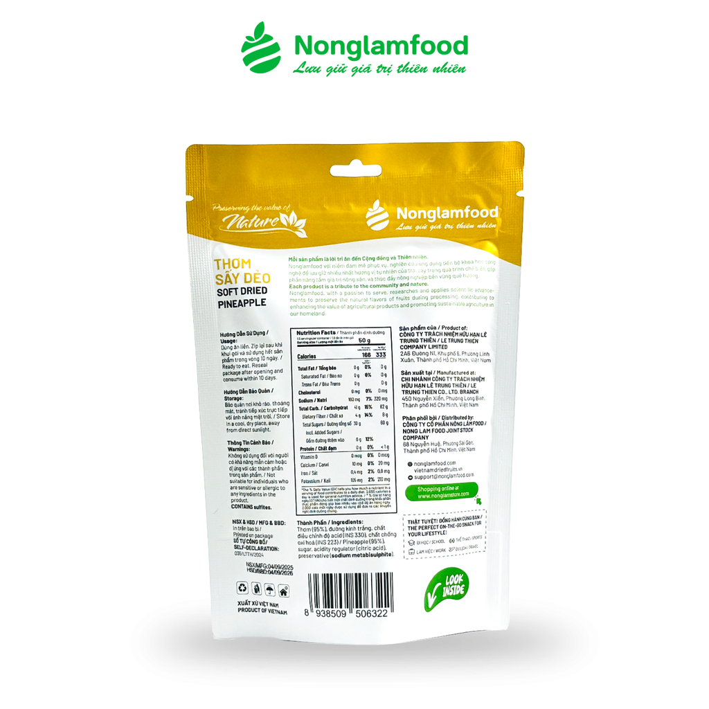 THƠM SẤY DẺO - TÚI 75 GRAM| ĂN VẶT TỐT CHO SỨC KHỎE| HEALTHY SNACK