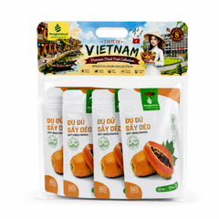COMBO 8 TÚI ĐU ĐỦ SẤY DẺO 100G NONGLAMFOOD | NONGLAMFOOD SOFT DRIED PAPAYA COMBO – 8 BAGS × 100G
