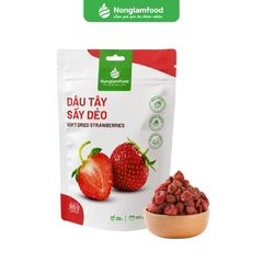 DÂU TÂY SẤY DẺO | TÚI 100G | SOFT DRIED STRAWBERRIES | HEALTHY SNACK