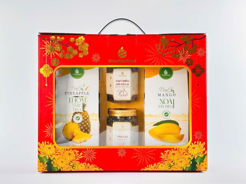 Bộ quà tết 2026 - ĐOÀN VIÊN 01 | Set Quà Tết Nonglamfood | Vẹn Nguyên Hương Tết – Gắn Kết Yêu Thương