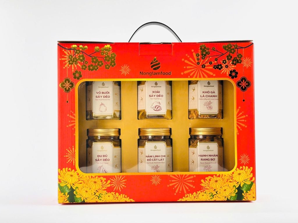 Bộ quà tết 2026 - ĐOÀN VIÊN 03 | Set Quà Tết Nonglamfood | Vẹn Nguyên Hương Tết – Gắn Kết Yêu Thương