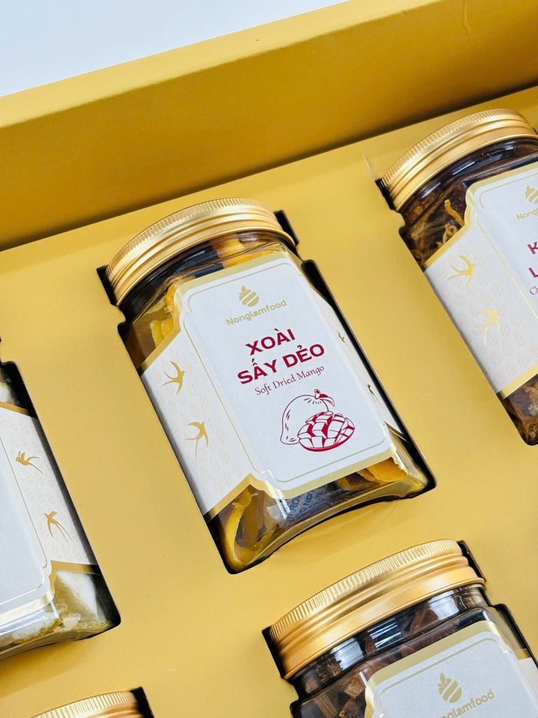 Bộ quà tết 2026 - ĐOÀN VIÊN 03 | Set Quà Tết Nonglamfood | Vẹn Nguyên Hương Tết – Gắn Kết Yêu Thương