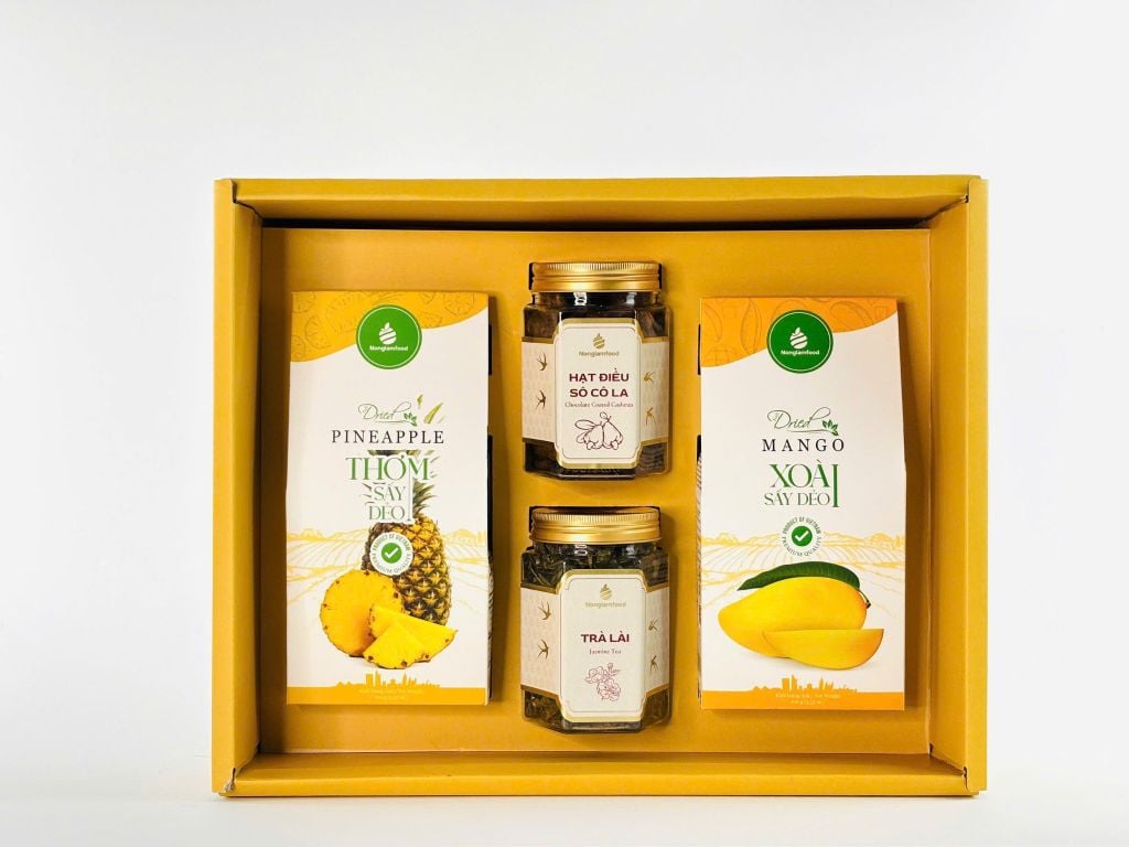 Bộ quà tết 2026 - ĐOÀN VIÊN 01 | Set Quà Tết Nonglamfood | Vẹn Nguyên Hương Tết – Gắn Kết Yêu Thương