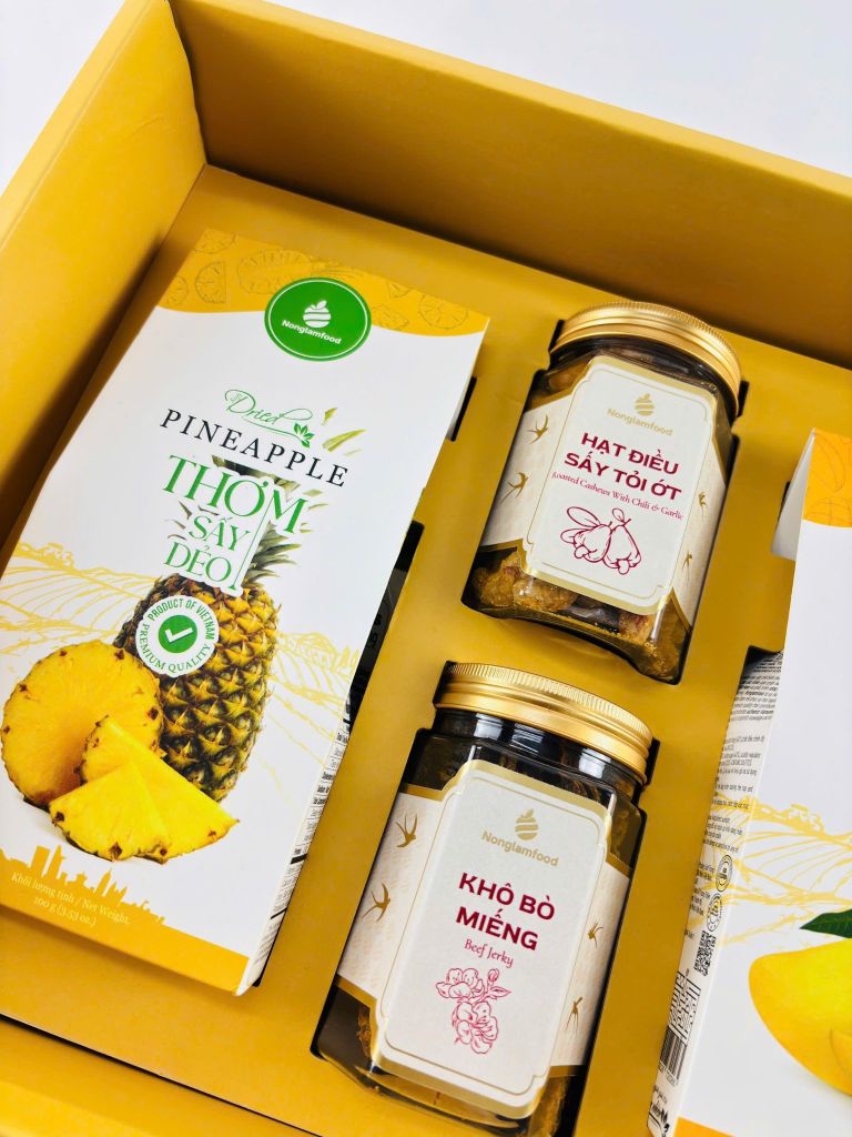 Bộ quà tết 2026 - ĐOÀN VIÊN 02 | Set Quà Tết Nonglamfood | Vẹn Nguyên Hương Tết – Gắn Kết Yêu Thương