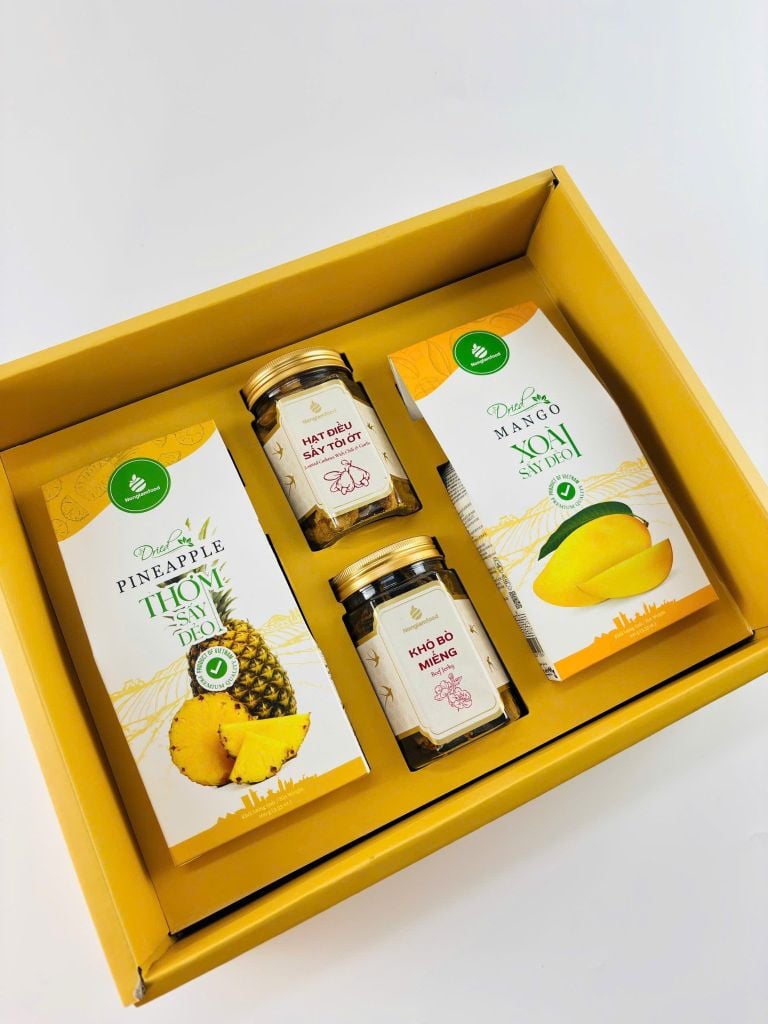 Bộ quà tết 2026 - ĐOÀN VIÊN 02 | Set Quà Tết Nonglamfood | Vẹn Nguyên Hương Tết – Gắn Kết Yêu Thương