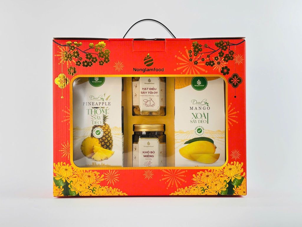 Bộ quà tết 2026 - ĐOÀN VIÊN 02 | Set Quà Tết Nonglamfood | Vẹn Nguyên Hương Tết – Gắn Kết Yêu Thương