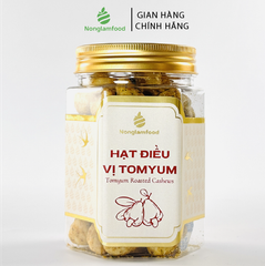 HẠT ĐIỀU VỊ TOMYUM NONGLAMFOOD HŨ 150G | HŨ LỤC GIÁC ĐẶC BIỆT | QUÀ TẶNG CAO CẤP