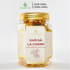 KHÔ GÀ LÁ CHANH LOẠI 1 NONGLAMFOOD HŨ 100G  | HŨ LỤC GIÁC ĐẶC BIỆT | QUÀ TẶNG CAO CẤP